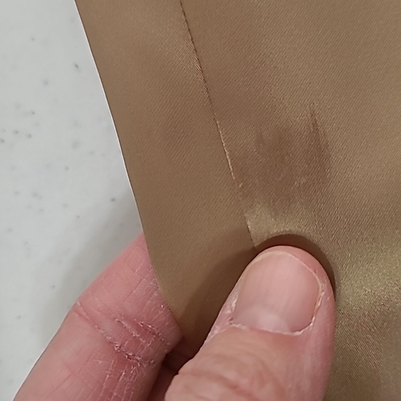 NWT Talbots Dark Gold Tan wide leg pants with satin shine size 8 - Picture 13 of 13